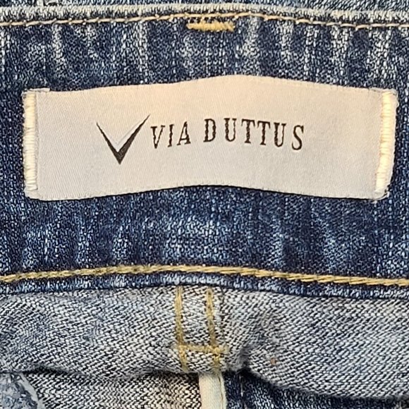 VIA DUTTUS 20" Brazilian Denim Blue Jean Skirt Womens Size 0 NWT - Picture 4 of 11